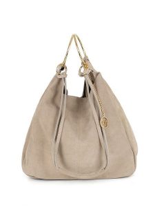 Mia Tomazzi Skórzana torebka "Tarabella" w kolorze beżowym - 34 x 30 x 11 cm rozmiar: onesize. Brązowe torebki klasyczne Mia Tomazzi, bez wzorów, z materiału, przez ramię, bez dodatków. Za 271,67 zł.