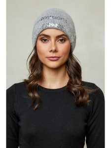 Soft Cashmere Czapka w kolorze szarym rozmiar: onesize. Szare czapki Soft Cashmere, bez wzorów, ze skóry. Za 100,99 zł.