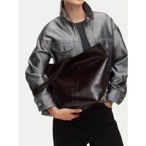 Torebka JENNY. Brązowe shopper bag Jenny, bez wzorów, bez dodatków. Za 139,99 zł.