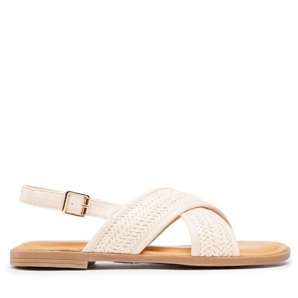 Sandały Jenny Fairy. Brązowe sandały Jenny Fairy, bez wzorów, bez obcasa, na płaskiej podeszwie, bez zapięcia. Za 99,99 zł.