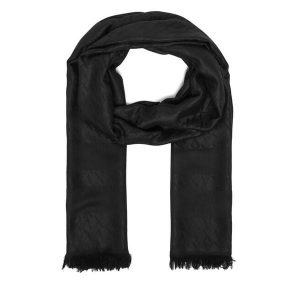 Szal Armani Exchange. Czarne szaliki Armani Exchange, bez wzorów. Za 404,99 zł.