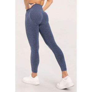 Legginsy fitness damskie Gym Glamour seamless push up. Niebieskie legginsy GYM GLAMOUR, bez wzorów. Za 169,99 zł.