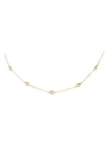 Diamant Exquis Złoty naszyjnik z cyrkoniami - dł. 45 cm rozmiar: onesize. Żółte naszyjniki Diamant Exquis, z cyrkonią, złote. Za 1 087,99 zł.