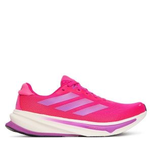Buty do biegania adidas. Czerwone buty sportowe ADIDAS, bez wzorów, bez zapięcia, do biegania. Za 499,99 zł.
