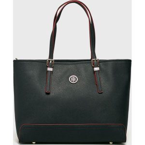 Tommy Hilfiger - Torebka Honey. Czarne torebki klasyczne marki TOMMY HILFIGER, z materiału. Za 579,90 zł.