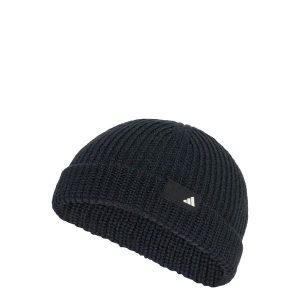 Czapka beanie Fisherman. Białe czapki ADIDAS, bez wzorów, z dzianiny. Za 109,00 zł.