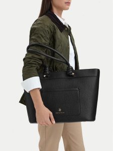 Beverly Hills Polo Club Torebka EO-BHPC-C-016-10 Czarny. Czarne torebki klasyczne Beverly Hills Polo Club, bez wzorów, ze skóry, bez dodatków. Za 299,99 zł.