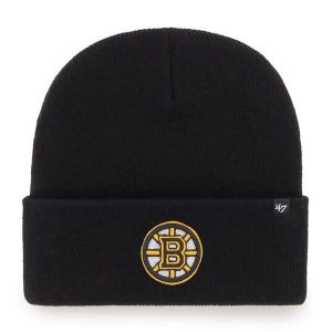 Czapka zimowa 47 Brand NHL Boston Bruins Haymaker black. Czarne czapki 47 Brand, bez wzorów. Za 83,99 zł.