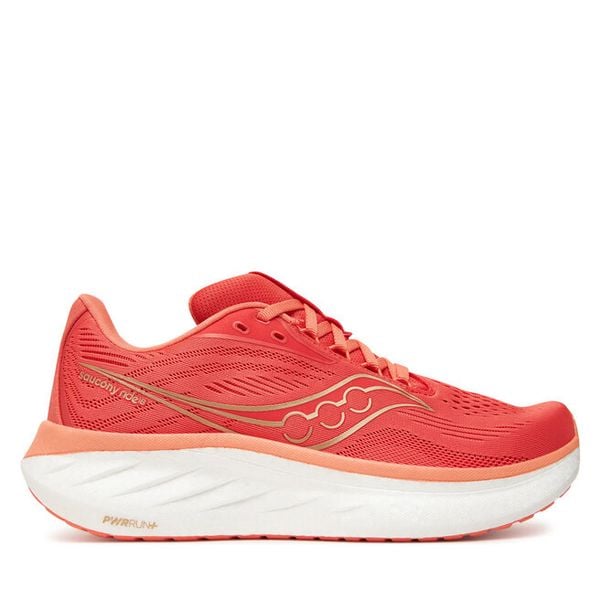 Buty do biegania Saucony. Pomarańczowe buty sportowe Saucony, bez wzorów, bez zapięcia, do biegania. Za 489,99 zł.