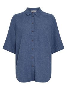 MOSS COPENHAGEN Koszula "Viana" w kolorze granatowym rozmiar: XS/S. Niebieskie koszule Moss Copenhagen, s, bez wzorów, bez kołnierzyka, bez ramiączek. Za 114,95 zł.
