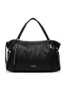 Liu Jo Torebka AF6044 E1146 Czarny. Czarne shopper bag Liu Jo, bez wzorów, ze skóry, bez dodatków. Za 679,99 zł.