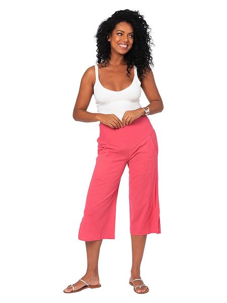 Aller Simplement Kuloty w kolorze różowym rozmiar: 34/36. Różowe spodnie z wysokim stanem Aller Simplement, bez wzorów, z podwyższonym stanem. Za 56,99 zł.