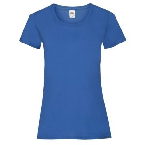 Koszulka Damska Valueweight. Niebieskie bluzki FRUIT OF THE LOOM, xl, bez wzorów, sportowe, bez kołnierzyka, bez ramiączek. Za 35,99 zł.