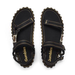 Sandały GUMBIES TRACKER SANDALS UNISEX. Czarne buty trekkingowe Gumbies, bez wzorów, bez obcasa, bez zapięcia. Za 119,99 zł.