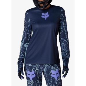 Bluza rowerowa damska Fox Ranger LS Jersey Img Print. Niebieskie bluzy FOX, bez wzorów, z jersey, bez kaptura. Za 247,49 zł.