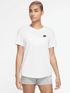 Nike Koszulka w kolorze białym rozmiar: XL. Białe bluzki Nike, xl, bez wzorów, z bawełny, bez kołnierzyka, bez ramiączek. Za 100,99 zł.
