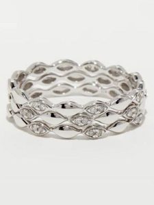 CARATELLI Złoty pierścionek "Trinity" z diamentami rozmiar: 58. Szare pierścionki CARATELLI, z diamentem, złote. Za 894,14 zł.