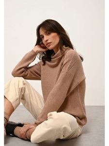 Just Cashmere Kaszmirowy sweter "Blantyre" w kolorze karmelowym rozmiar: M. Brązowe golfy Just Cashmere, bez wzorów, z kaszmiru. Za 360,06 zł.