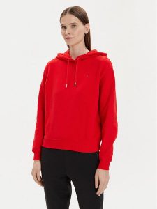 Tommy Hilfiger Bluza Flag WW0WW41245 Czerwony Relaxed Fit. Czerwone bluzy TOMMY HILFIGER, m, bez wzorów, z bawełny, bez kaptura. Za 399,99 zł.