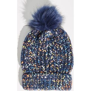 Czapka z pomponem - Wielobarwn. Czapki marki Sinsay. W wyprzedaży za 14,99 zł.