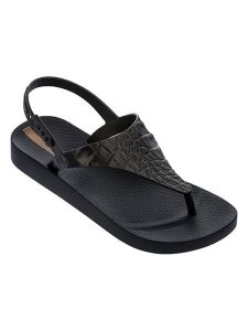 Ipanema Japonki "Caiman Sandal" w kolorze czarnym rozmiar: 41/42. Czarne klapki Ipanema, bez wzorów, z otwartym noskiem, bez obcasa. Za 39,21 zł.
