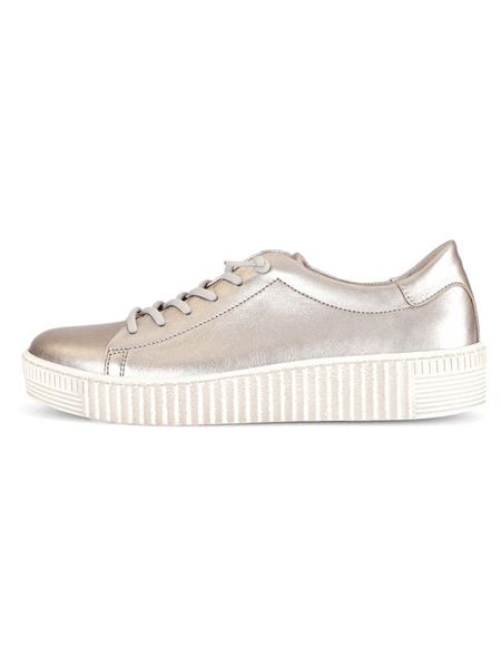 Gabor Skórzane sneakersy w kolorze beżowym rozmiar: 37,5. Brązowe trampki Gabor, bez wzorów, bez zapięcia. Za 176,08 zł.