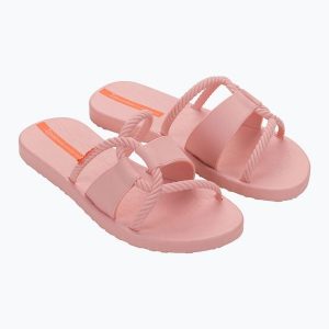 Klapki damskie Ipanema Diversa Slide. Czerwone klapki Ipanema, bez wzorów, bez obcasa. Za 66,75 zł.