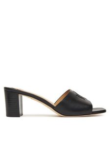 LAUREN RALPH LAUREN Klapki Everley Block-Heel 802974364001 Czarny. Czarne klapki Lauren Ralph Lauren, bez wzorów, ze skóry, bez obcasa. Za 467,99 zł.