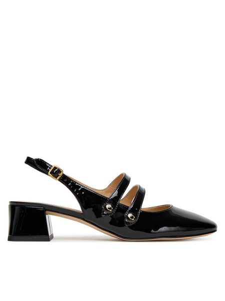 Coach Czółenka Winley Slingback Mary Jane CAS42 Czarny. Czarne czółenka Coach, bez wzorów, z lakierowanej skóry, bez obcasa, bez zapięcia. Za 689,99 zł.