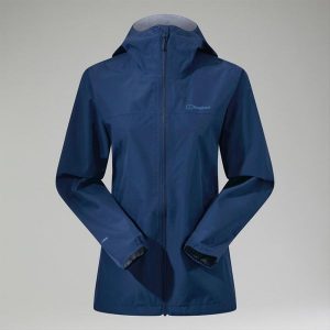 Kurtka przeciwdeszczowa damska Berghaus Deluge Pro 3.0. Niebieskie kurtki Berghaus, s, bez wzorów, bez kaptura. Za 369,99 zł.