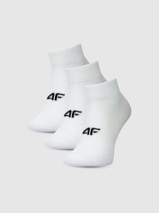 4F Skarpetki casual za kostkę (3-pack) damskie - białe 35-38. Białe skarpetki 4f, bez wzorów, z bawełny. Za 49,99 zł.