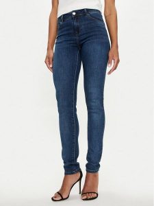 Morgan Jeansy 201-POM.P Granatowy Slim Fit. Niebieskie jeansy Morgan, bez wzorów, z bawełny. Za 159,99 zł.