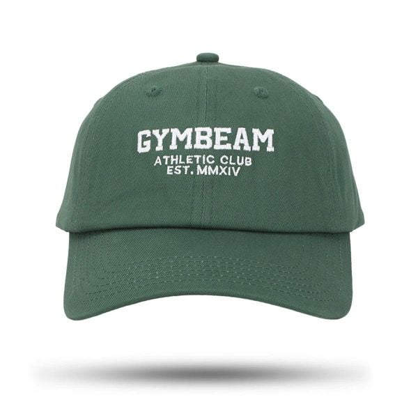 Czapka unisex fitness z daszkiem zielona Athletic Club. Zielone czapki GYMBEAM, bez wzorów. Za 59,90 zł.