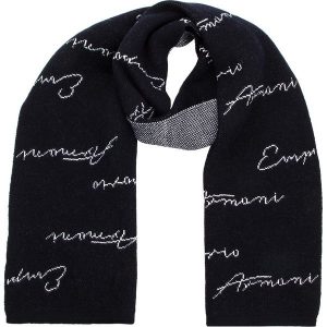 Szal EMPORIO ARMANI - 404574 8A527 11336 Blu Eclisse/Bianco. Szaliki marki Emporio Armani. W wyprzedaży za 269,00 zł.