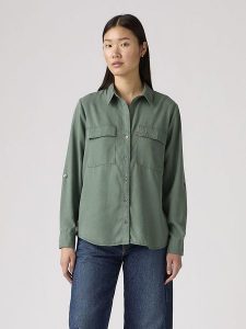 Levi's Koszula w kolorze zielonym rozmiar: XL. Zielone koszule Levi's®, s, bez wzorów, bez kołnierzyka, bez ramiączek. Za 122,67 zł.