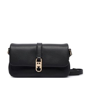 Torebka Tommy Hilfiger. Czarne listonoszki TOMMY HILFIGER, bez wzorów, bez dodatków. Za 529,99 zł.