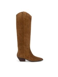 Badura Kowbojki V365-206 Brązowy. Brązowe buty zimowe Badura, ze skóry, bez obcasa, na słupku, bez zapięcia. Za 549,99 zł.