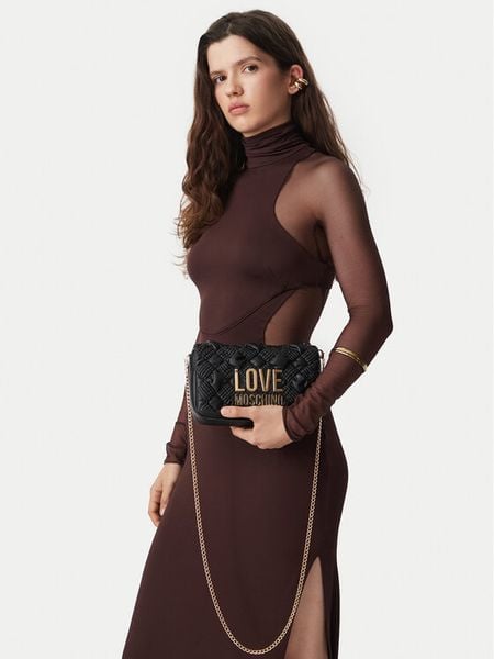 LOVE MOSCHINO Torebka JC4131PP1PL1000A Czarny. Czarne torebki klasyczne LOVE MOSCHINO, bez wzorów, ze skóry, bez dodatków. Za 611,99 zł.