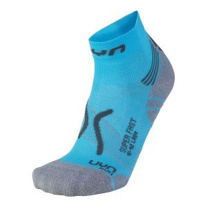 Skarpety do biegania LADY RUN SUPER FAST SOCKS r.39-40. Niebieskie skarpetki UYN, bez wzorów. Za 84,99 zł.