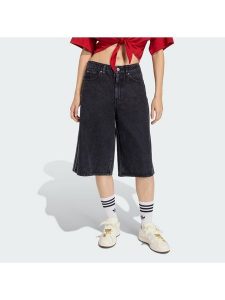 Adidas Szorty jeansowe Firebird Jorts KD2916 Czarny Oversize. Czarne szorty ADIDAS, bez wzorów, z bawełny. Za 348,99 zł.