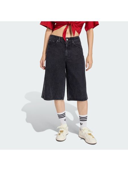 Adidas Szorty jeansowe Firebird Jorts KD2916 Czarny Oversize. Czarne szorty ADIDAS, bez wzorów, z bawełny. Za 348,99 zł.