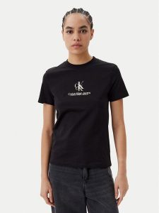 Calvin Klein Jeans T-Shirt Shadow Graphic J20J225545 Czarny Regular Fit. Czarne t-shirty Calvin Klein Jeans, s, bez wzorów, z bawełny, bez kołnierzyka, bez ramiączek. Za 89,99 zł.