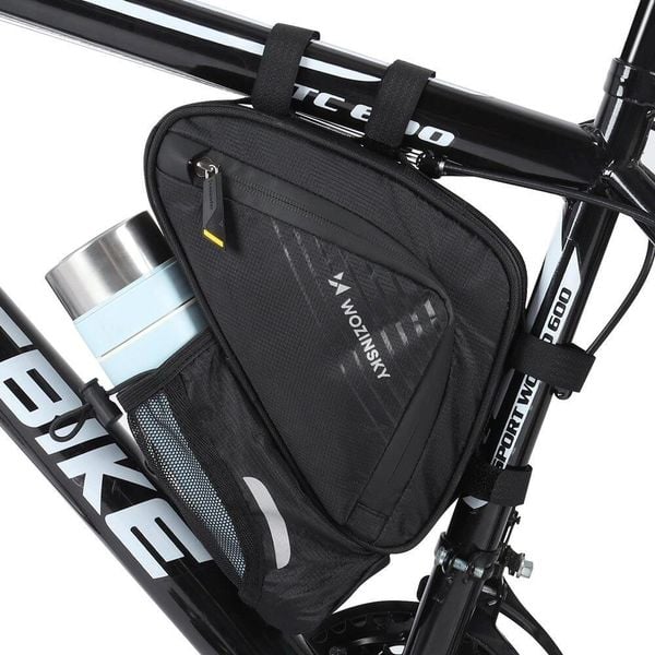 Torba rowerowa Wozinsky 1,5L pod ramę. Czarne torby podróżne i sportowe WOZINSKY, bez wzorów, z materiału. Za 115,60 zł.