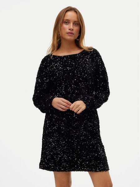 Vero Moda Sukienka koktajlowa Bella 10317046 Czarny Regular Fit. Czarne kombinezony Vero Moda, s, bez wzorów, z syntetyku, wizytowe, bez kołnierzyka, bez ramiączek. Za 259,99 zł.