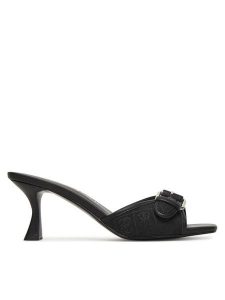 Guess Klapki FLJDI2 FAL03 Czarny. Czarne klapki Guess, z aplikacjami, z materiału, bez obcasa. Za 413,99 zł.