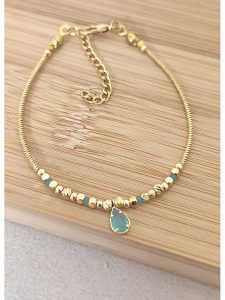 La Asena Pozłacana bransoletka rozmiar: onesize. Żółte bransoletki La Asena, z kryształem, pozłacane. Za 34,99 zł.