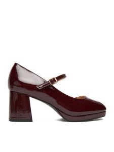 JENNY Czółenka CEO-CD240132-7 Bordowy. Czerwone czółenka Jenny, bez wzorów, z materiału, bez obcasa, bez zapięcia. Za 159,99 zł.