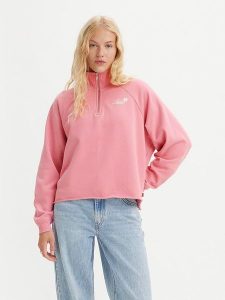 Levi´s Bluza w kolorze jasnoróżowym rozmiar: L. Różowe bluzy l, bez wzorów, z bawełny, bez kaptura. Za 105,38 zł.