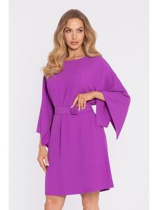 Made of emotion Sukienka w kolorze fioletowym rozmiar: L. Różowe sukienki Made Of Emotion, l, bez wzorów, z tkaniny, bez kołnierzyka, bez ramiączek, mini. Za 244,99 zł.