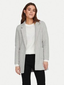 ONLY Marynarka Baker 15218396 Szary Regular Fit. Szare marynarki i żakiety ONLY, xs, bez wzorów, z syntetyku. Za 199,99 zł.